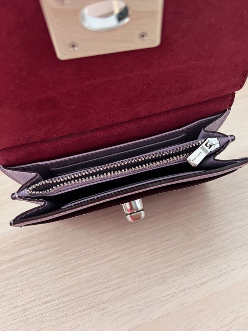 COACH Lilac Leather Wallet w/ Box | Gift Ready - Picture 8 of 14